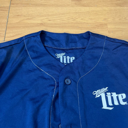 Maillot baseball bleu marine - Miller Lite - Taille M