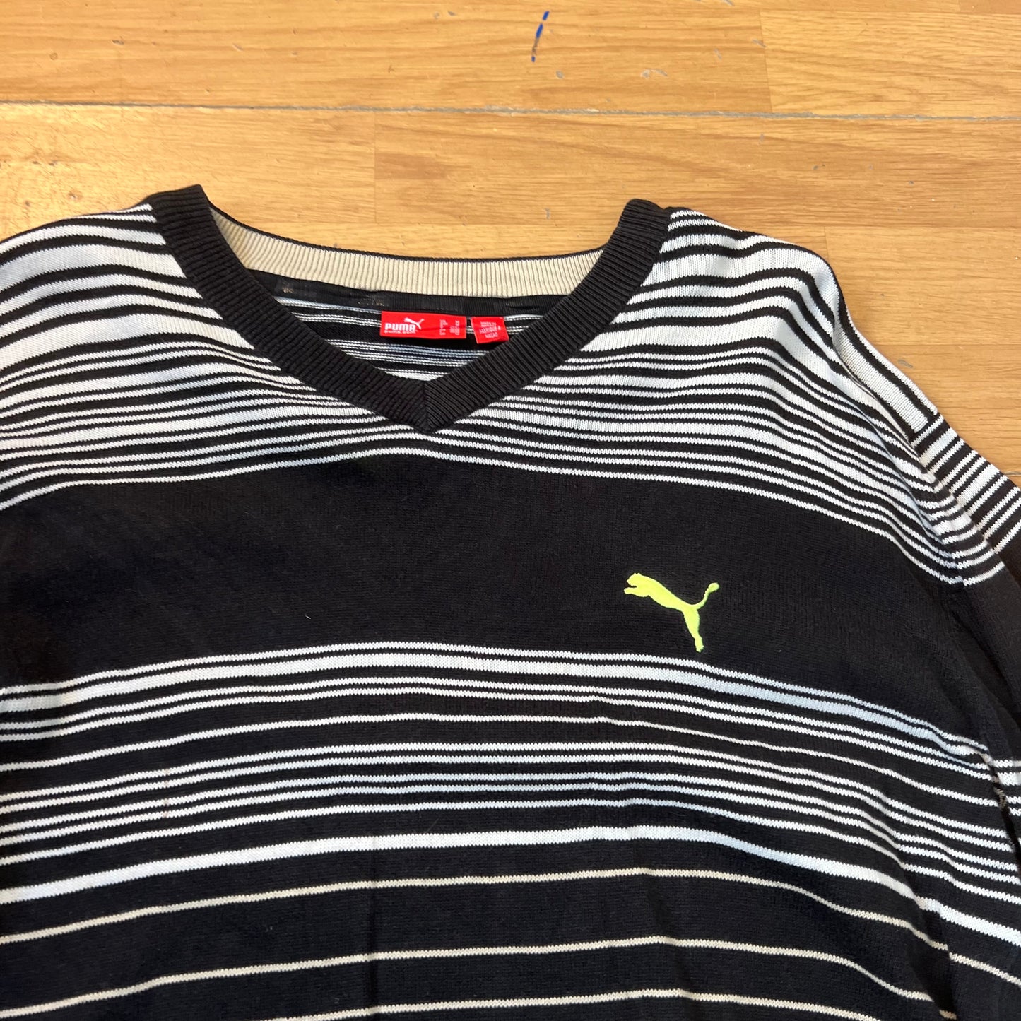 Pull col V noir et blanc - Puma - Taille M