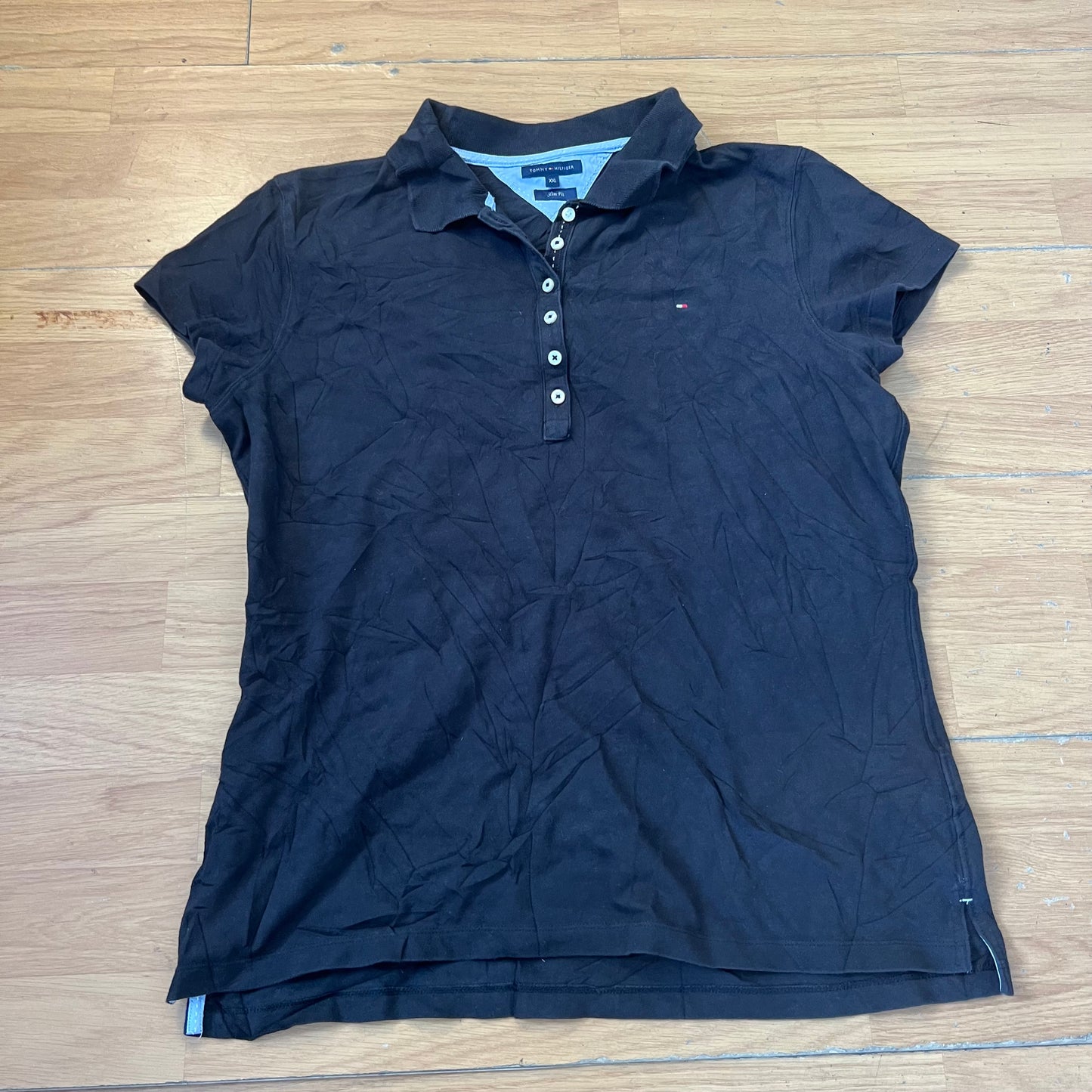 Polo noir femme - Tommy Hilfiger - Taille XXL