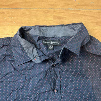 Chemise manches courtes bleu foncé - Beverly Hills Polo Club - Taille XXL