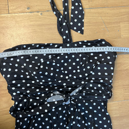 Robe longue à pois noir et blanc - by ZAINAB