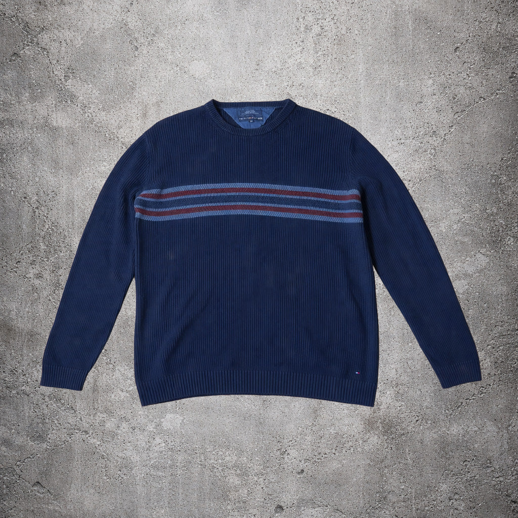 Pull en maille bleu - Tommy Hilfiger - Taille XXL
