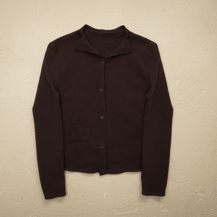 Top brun texturé stretch – BY KER