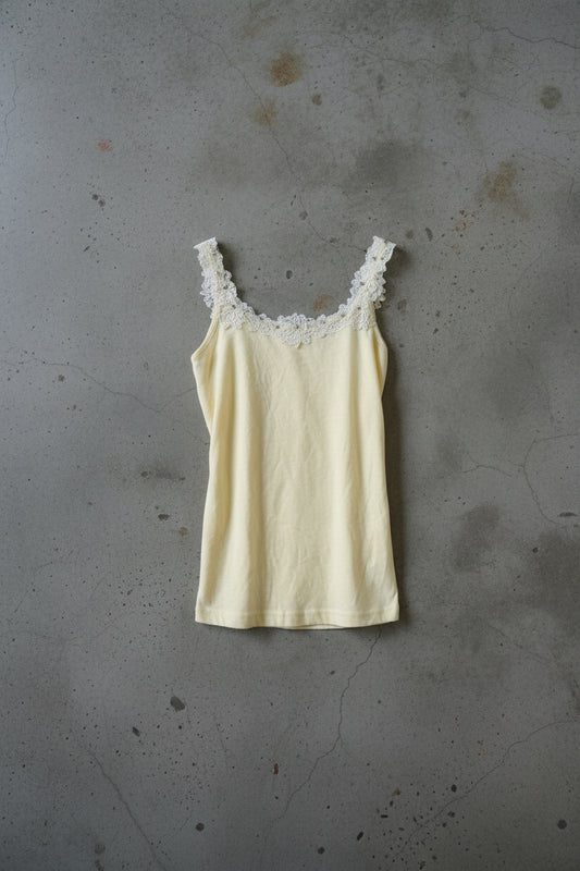 Top jaune pastel en coton – taille M