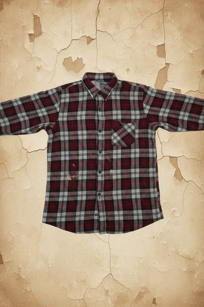 Chemise Flanelle Rouge et Noir - Taille L - By CHRIS