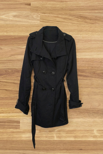 Trench-Coat Noir - by BÉATRICE - Taille : XS