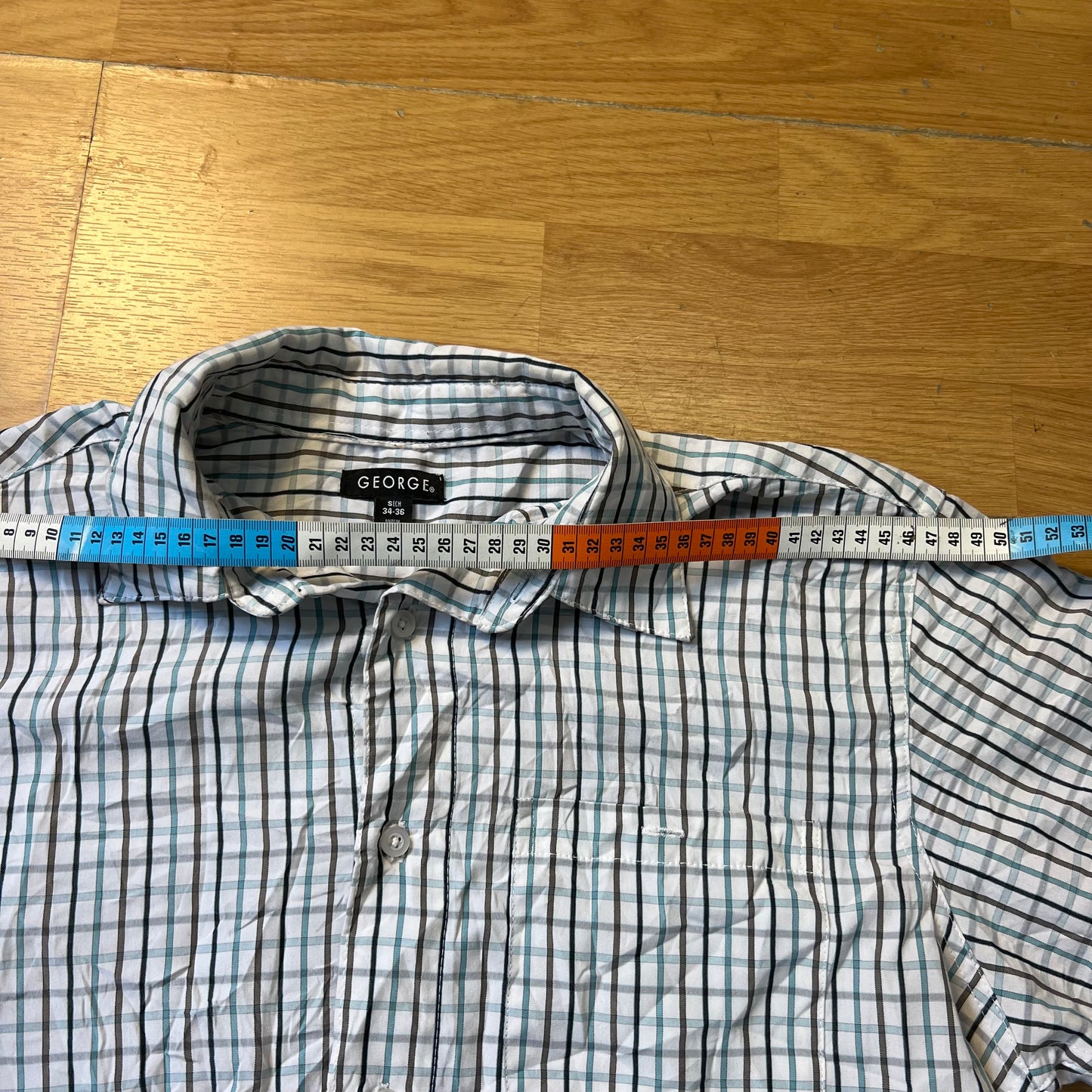 Chemise manches courtes à carreaux - George - Taille S