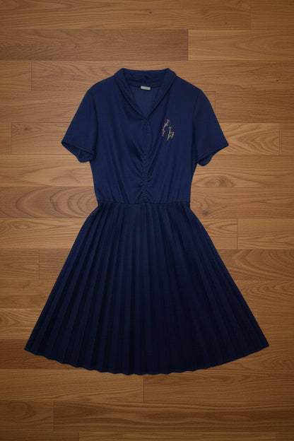 Robe Bleu Vintage - by BÉATRICE