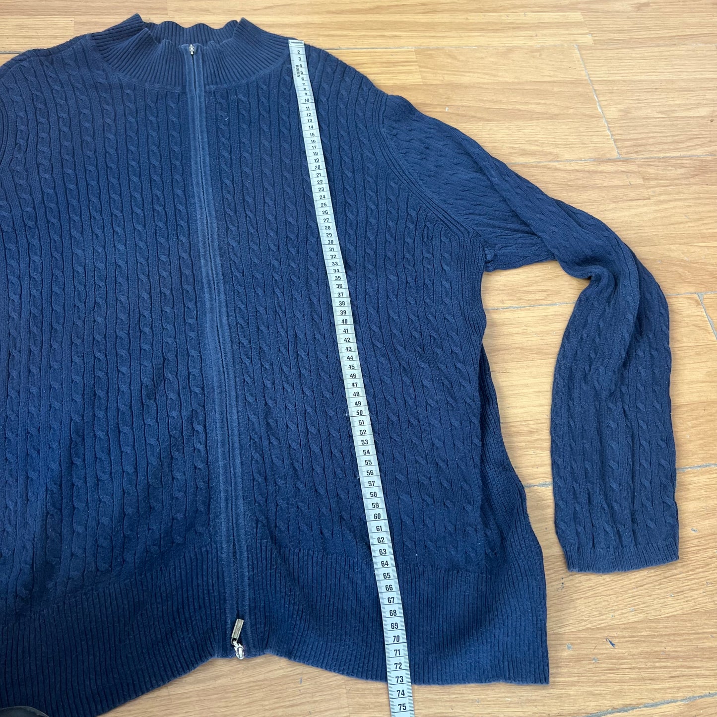 Pull zippé bleu Tommy Hilfiger femme – Taille XXL
