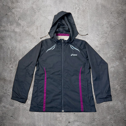 Veste coupe-vent gris et violet - Asics - Taille M