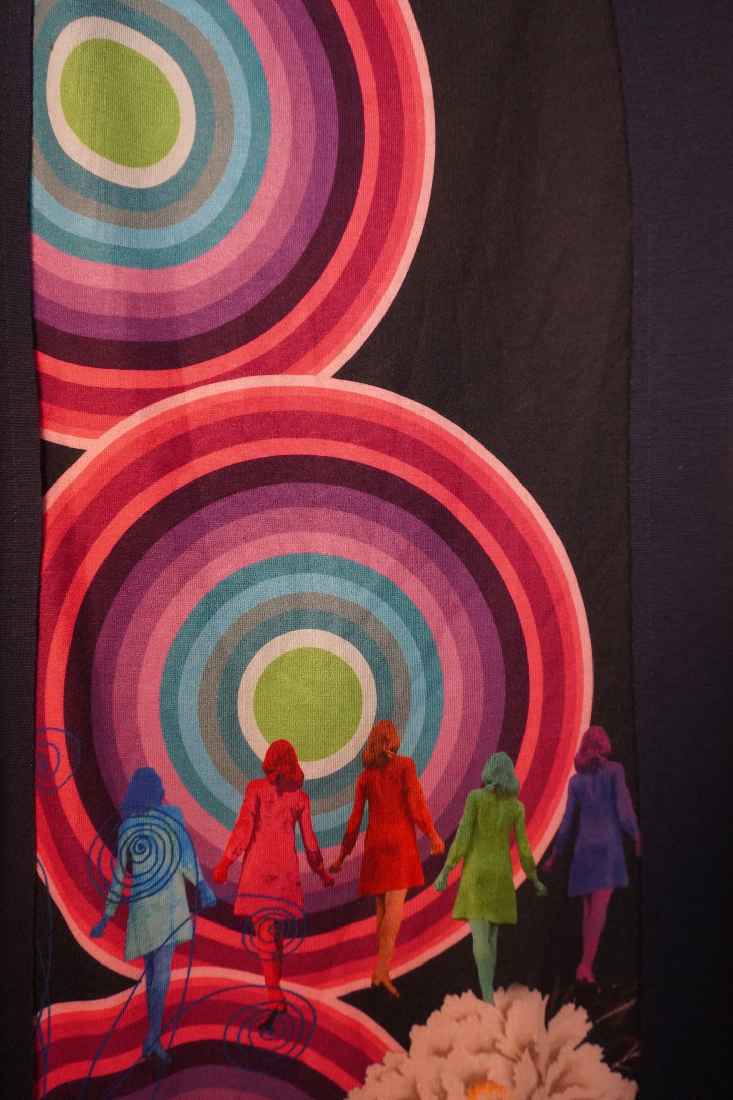 Robe ajustée imprimé années 70 – BY SARAH LANG