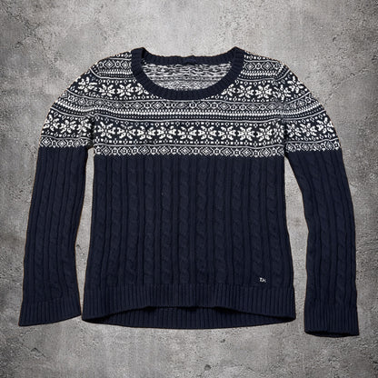 Pull noir et blanc Tommy Hilfiger – Taille – XL