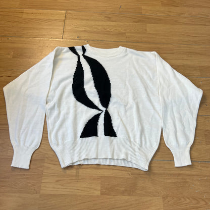 Pull crème et noir - Taille M