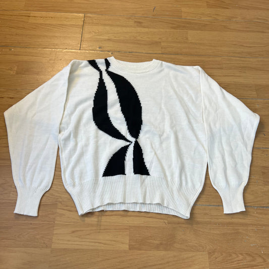 Pull crème et noir - Taille M
