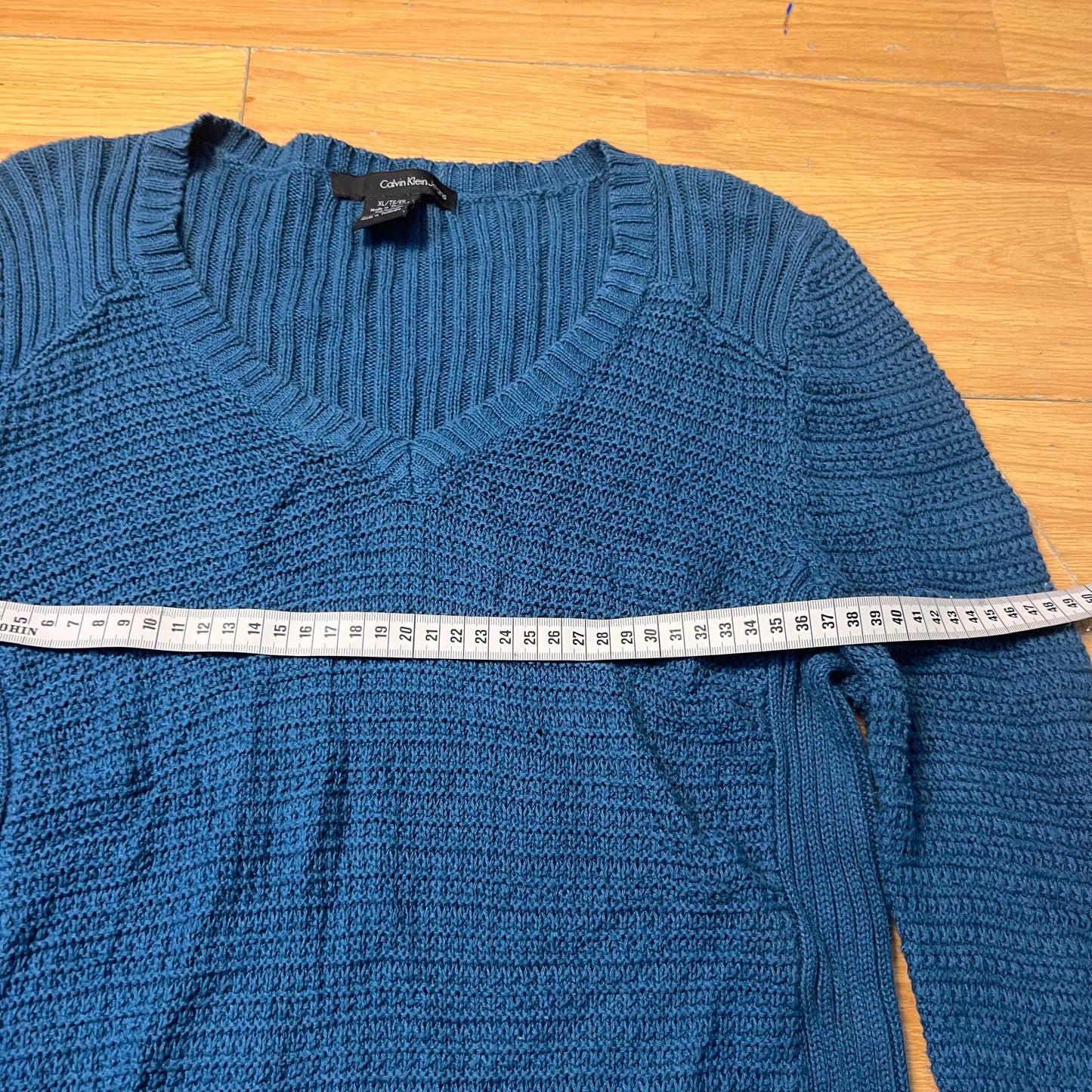 Polo bleu - Calvin Klein (femme) - Taille XL