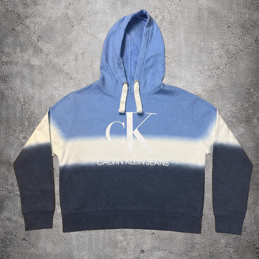 Sweat à capuche bleu ombré - Calvin Klein - Taille S