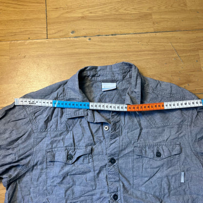 Chemise manches courtes bleu-gris - Columbia - Taille L