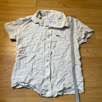 Chemise beige en lin - Lacoste - Taille M