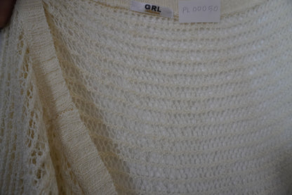 Shrug blanc en maille – by Zainab