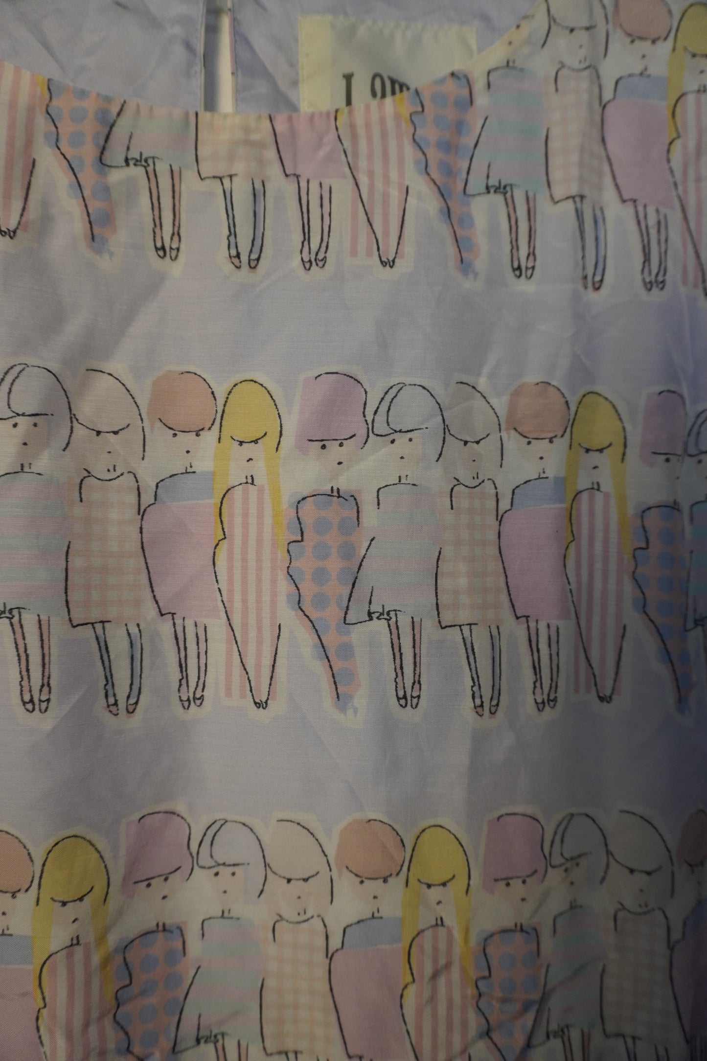 Robe bleu pastel à imprimés artistiques – BY SARAH LANG