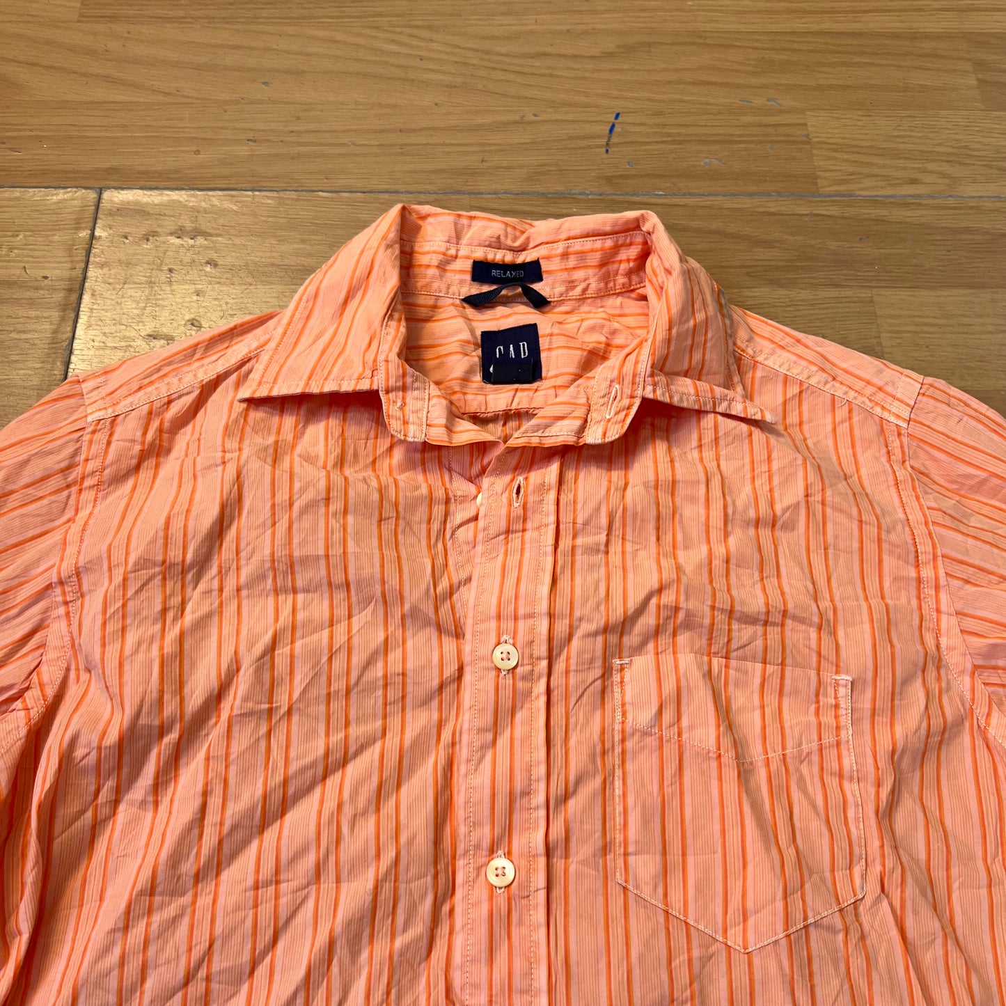 Chemise rayée orange - Gap - Taille S (Relaxed Fit)