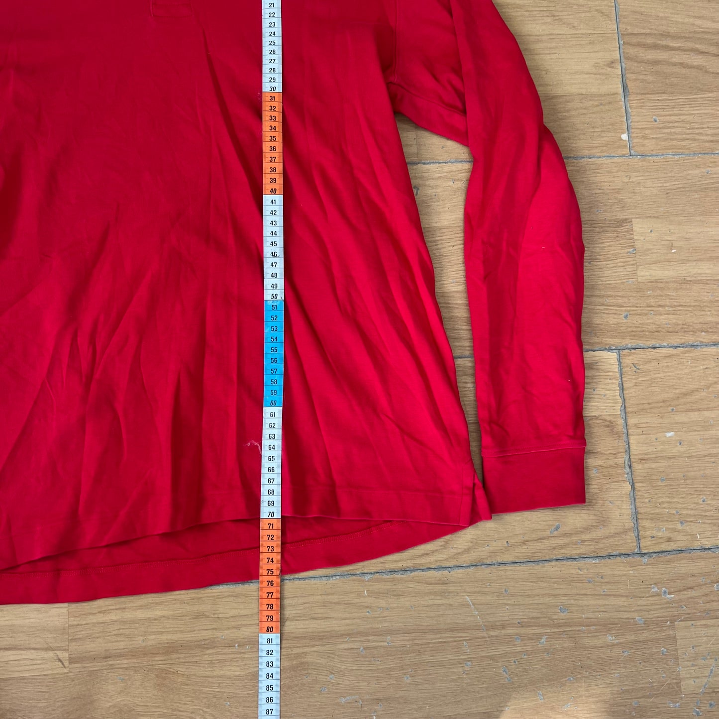 Polo manches longues rouge - Lands’ End - Taille M