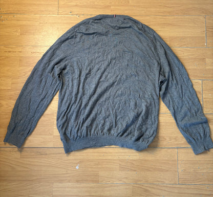 Pull en maille gris - Tommy Hilfiger - Taille 3XL