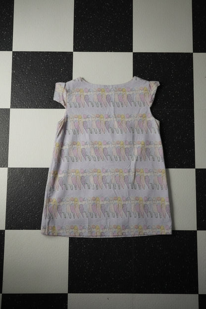 Robe bleu pastel à imprimés artistiques – BY SARAH LANG