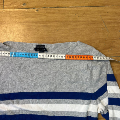 Pull rayé gris et bleu - Tommy Hilfiger - Taille XL