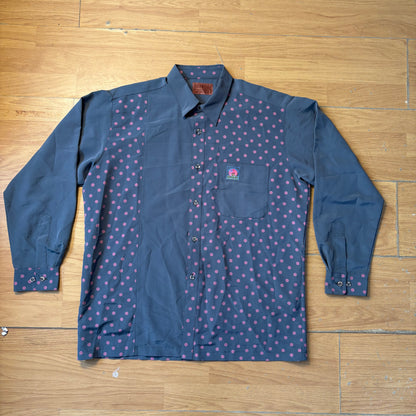 Chemise verte à pois - Rosamclub - Taille L