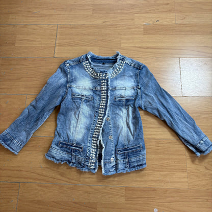 Veste en jean avec perles Y2K - Taille S