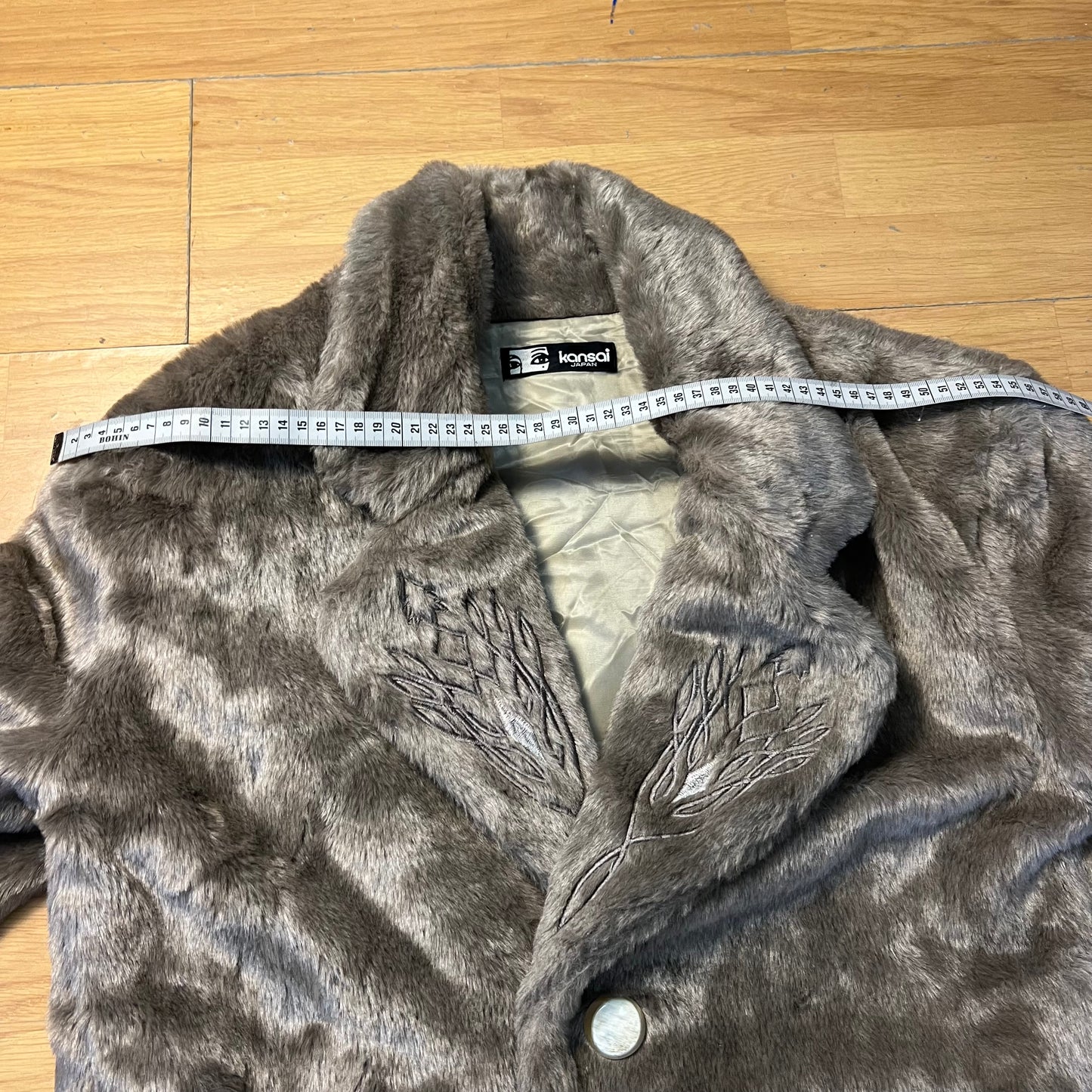 Manteau fausse fourrure gris-marron by ZAINAB