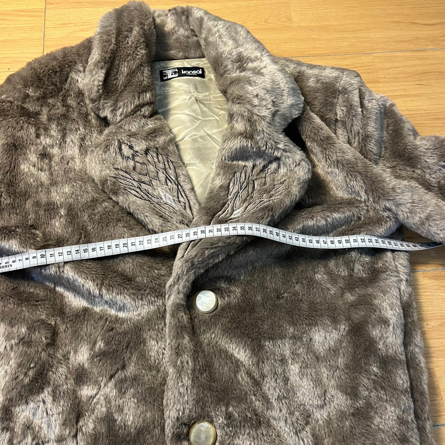 Manteau fausse fourrure gris-marron by ZAINAB