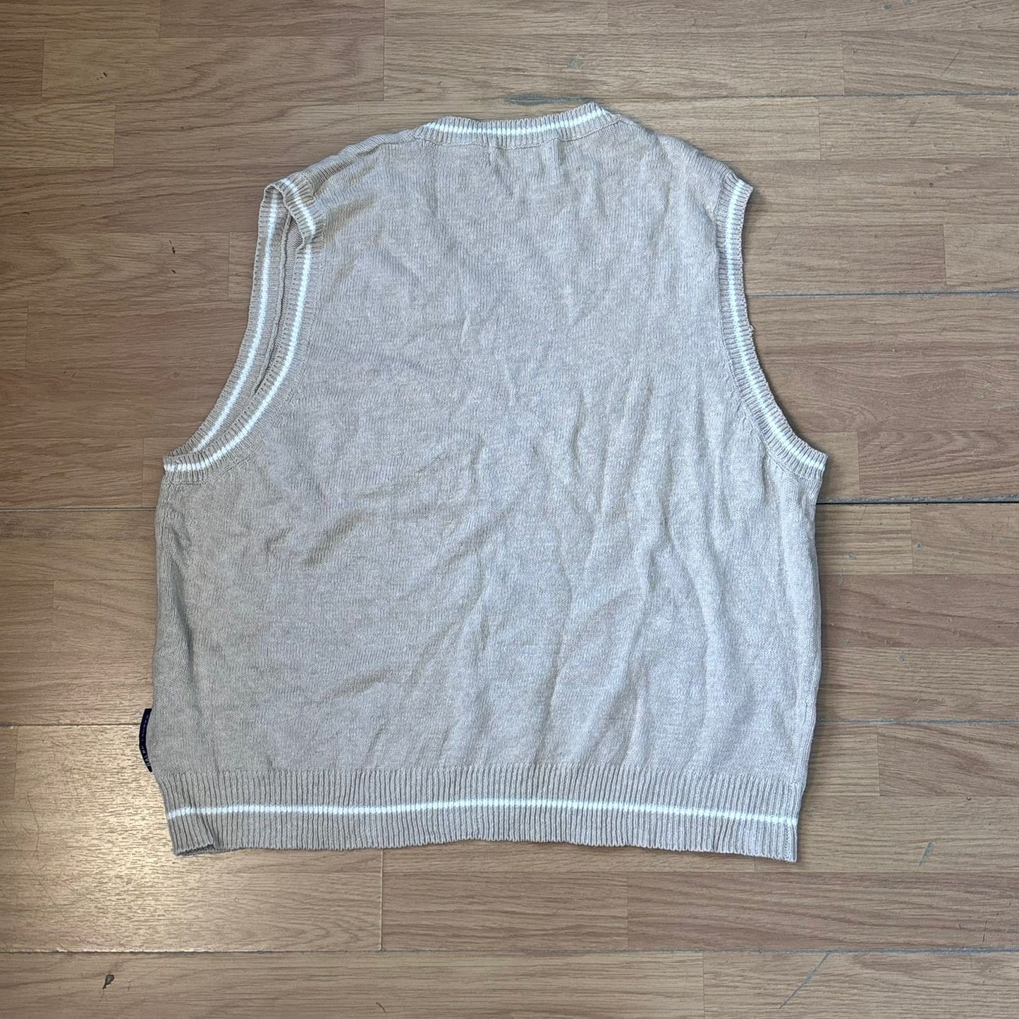 Pull col V sans manches CHAPS en maille - Taille XL
