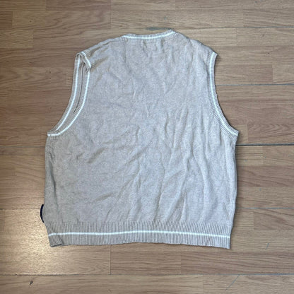 Pull col V sans manches CHAPS en maille - Taille XL