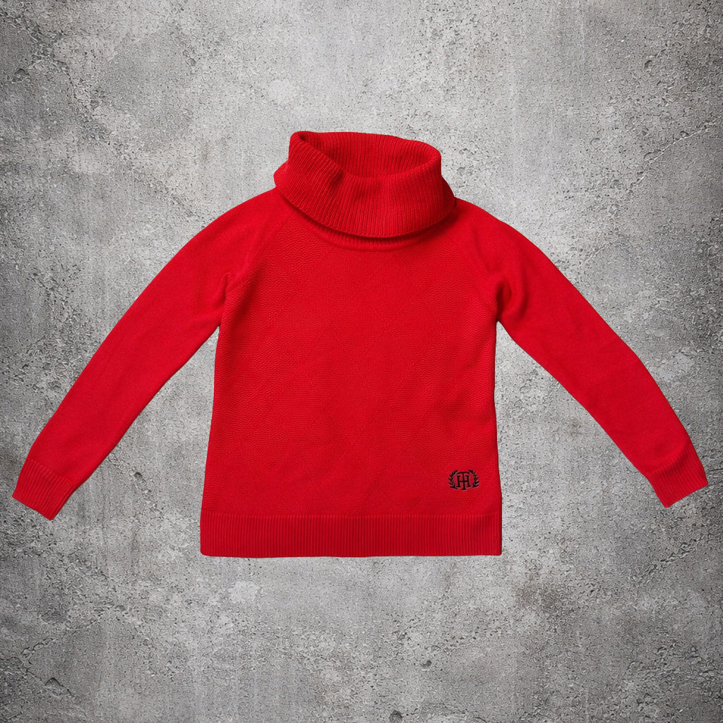 Pull col roulé rouge - Tommy Hilfiger - Taille M
