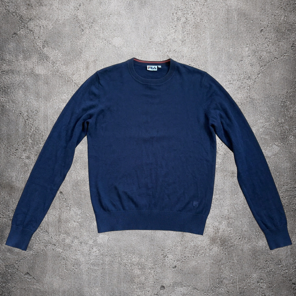 Pull en mailles fines bleu marine - Fila - Taille XL