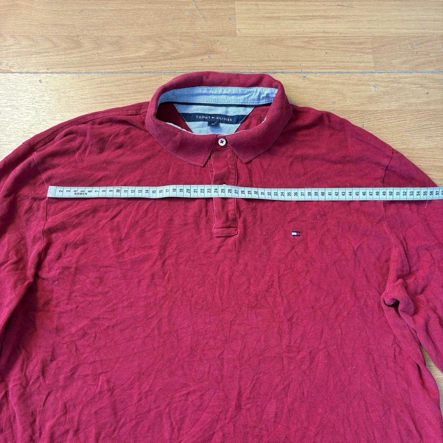 Polo manches longues rouge - Tommy Hilfiger - Taille XXL