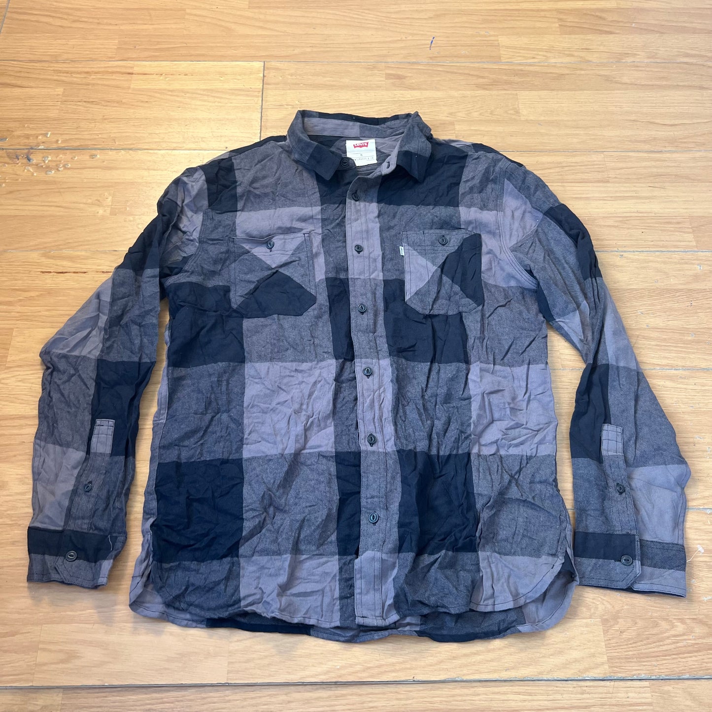 Chemise à carreaux noir et gris - Levi’s - Taille XL