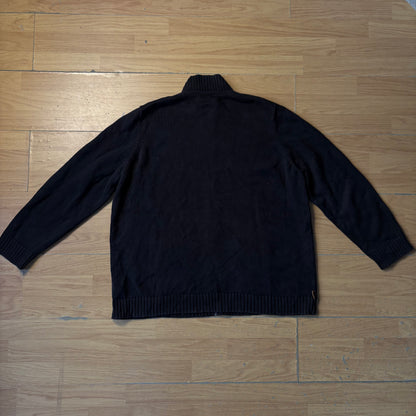Pull zippé noir - Ralph Lauren - Taille XXL