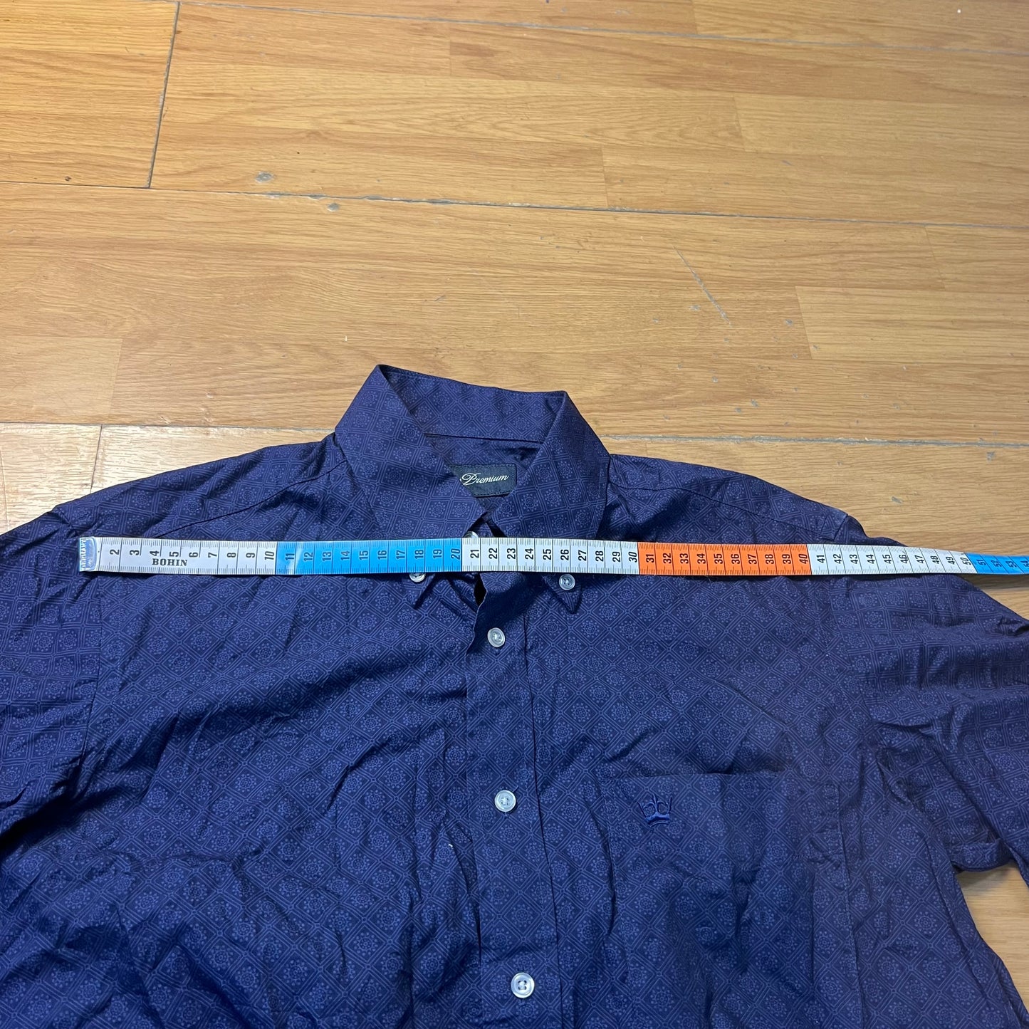 Chemise manches courtes bleu foncé - Topvalu Premium - Taille S