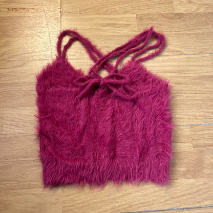 Top court fuchsia très doux avec bretelles réglables by ZAINAB