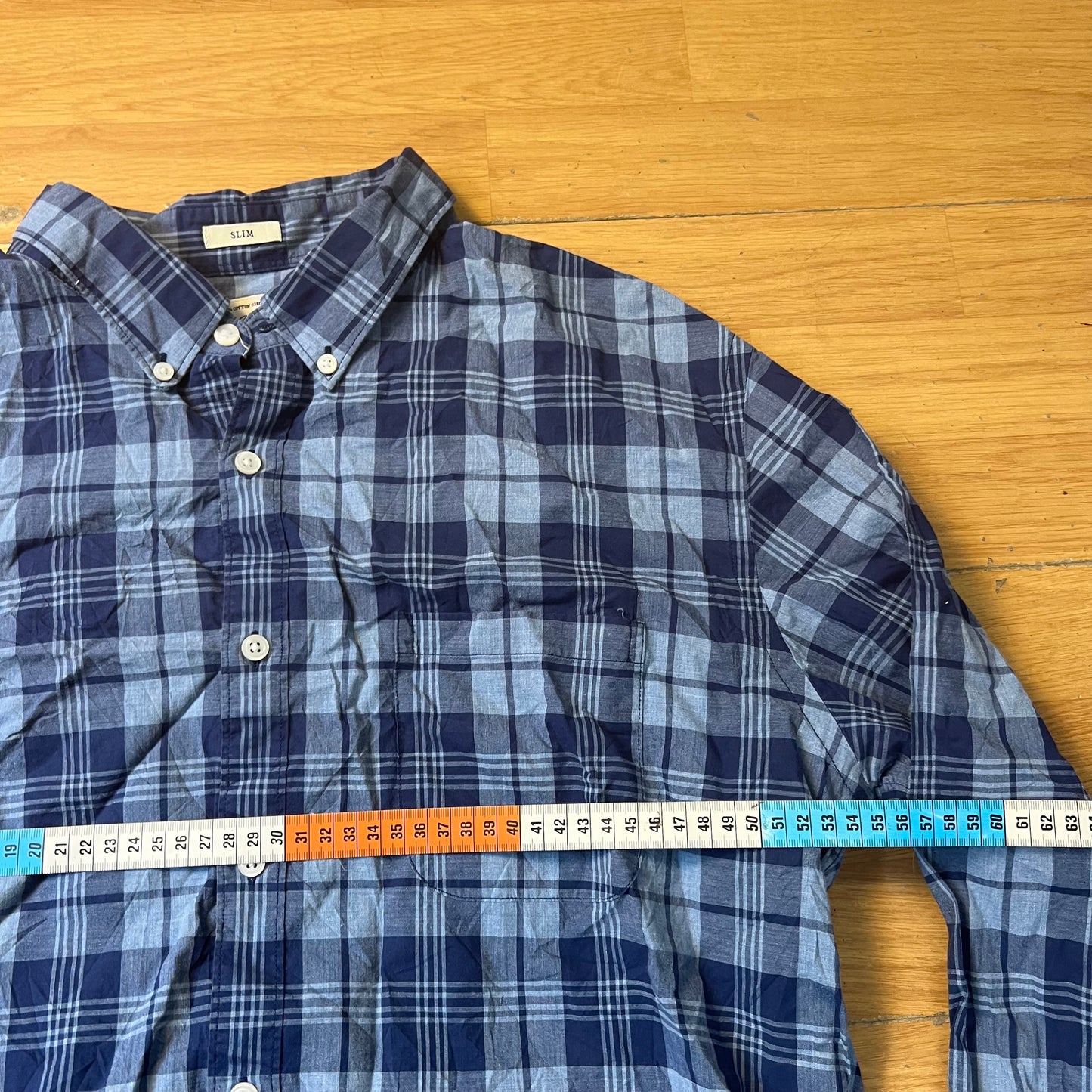 Chemise slim à carreaux bleu - J.Crew - Taille XL