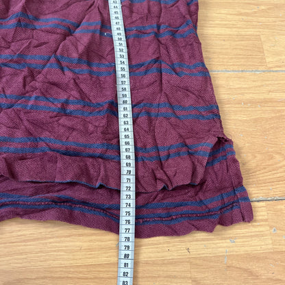 Polo rayé bordeaux et bleu - Ralph Lauren - Taille M