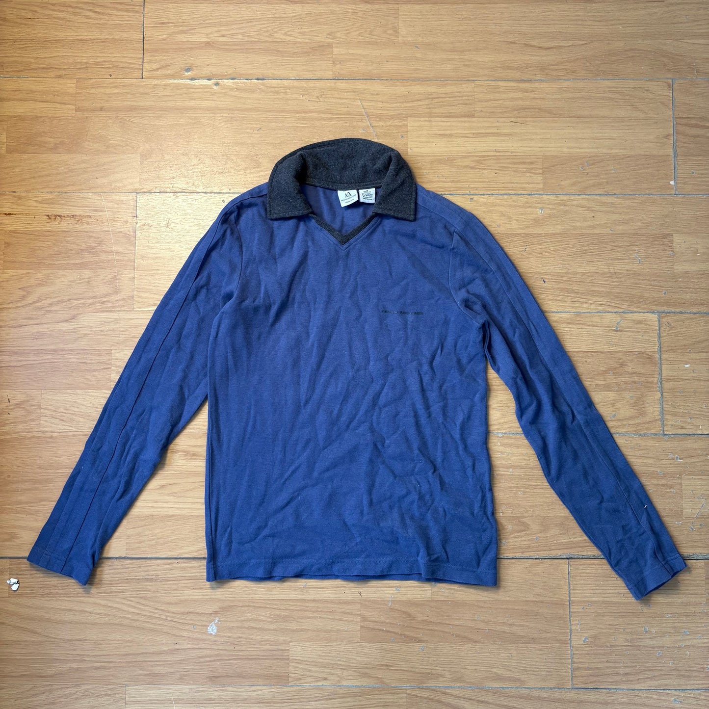 Sweat col italien bleu - Armani Exchange - Taille S