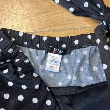 Robe longue à pois noir et blanc - by ZAINAB