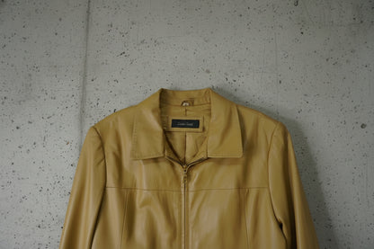 Veste en cuir beige – taille M