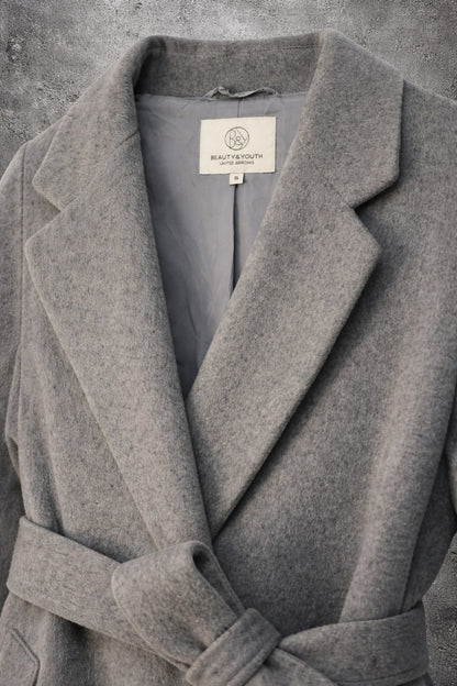 Veste laine gris clair Beauty & Youth – Taille – S