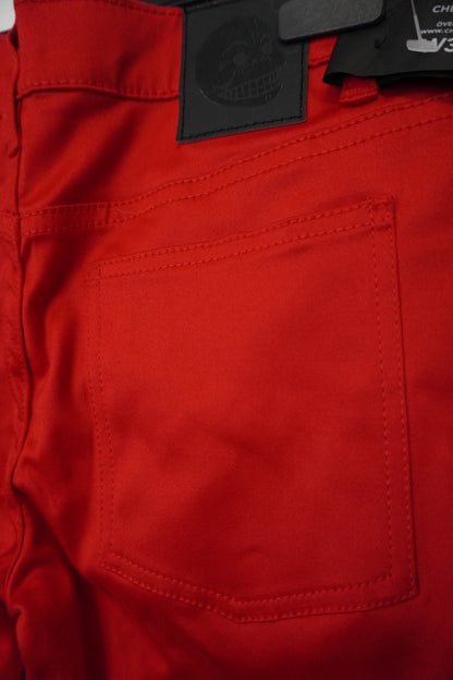 Jean Skinny Rouge Satiné – by YANNIS KINGSTON