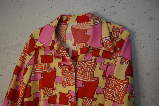 Chemise multicolore vive – taille S